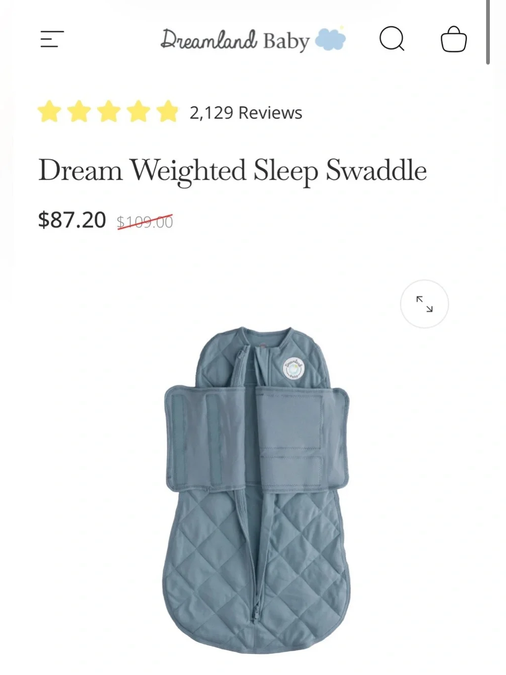 Dreamland Baby Weighted Sleep Swaddle